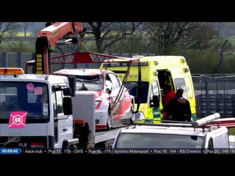 24H Touring Car Endurance Series 2017. Hankook 24H Silverstone. Wayne Shen Crash Flip