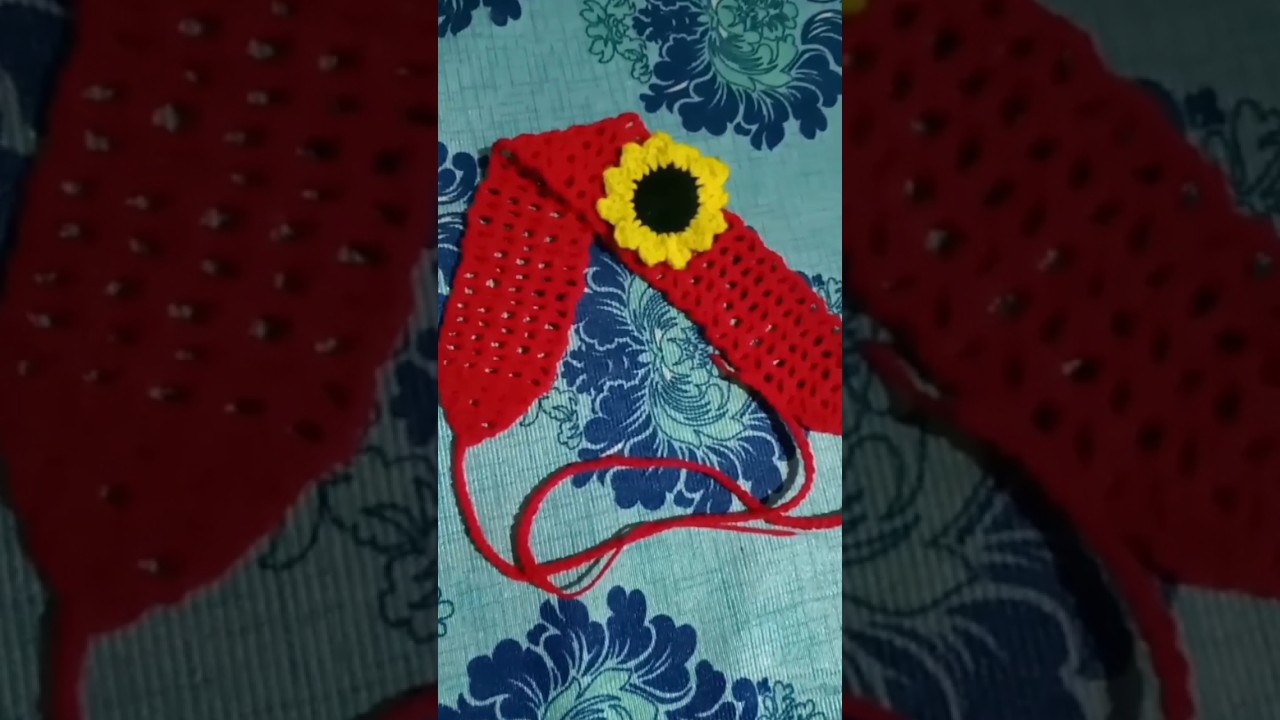 crochet beautiful hair band #shorts #Crochet #CrochetShorts #Handmade #YouTubeShorts #CrochetFlowers