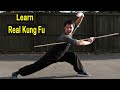 Shaolin Kung Fu wushu fundamental bo staff form for beginners tutorial