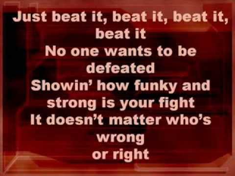 Michael Jackson-Beat it (Lyrics)