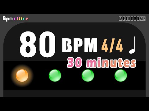 80BPM Metronome │ 4/4 │ 4th │ Wood │ 30min
