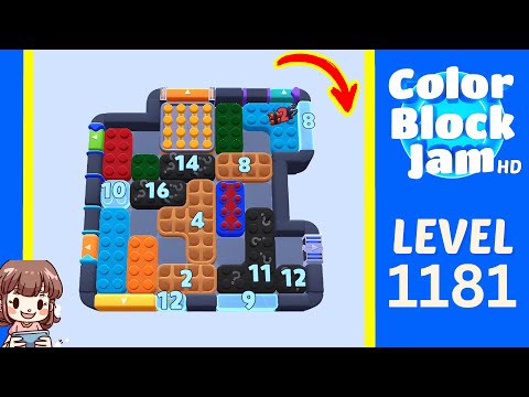 Color Block Jam Level 1181 Solution Walkthrough