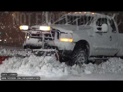 11-25-18 Chicago BLIZZARD, And Power Flashes, Heavy Snow, FULL VIDEO