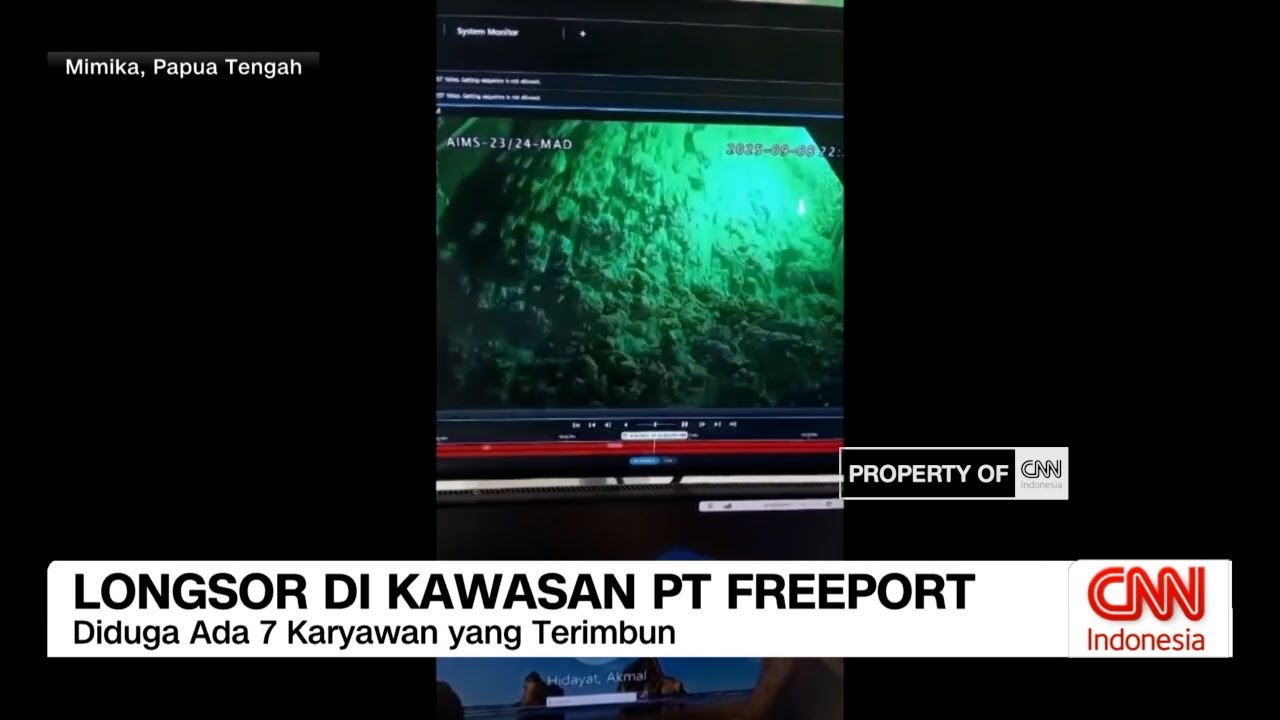 Longsor di Kawasan PT Freeport