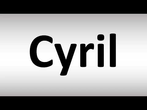 How to Pronounce Cyril