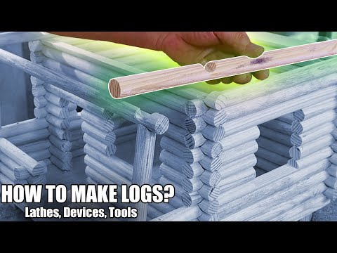3 Extreme Fastest Log Lathes Devices for Wood Cabin Mini House. World Amazing Woodworking Tools
