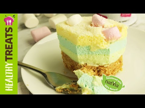 Rainbow Jelly Slice, Sugar Free - Natvia's Healthy Treats
