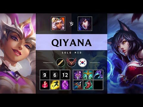 Qiyana Mid vs Ahri: Killing spree - KR Grandmaster Patch 14.22