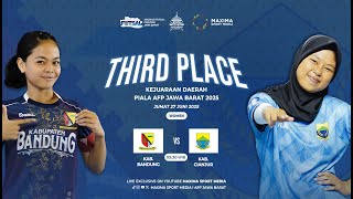Download lagu KABUPATEN BANDUNG vs KABUPATEN CIANJUR || THIRD PLACE || KEJURDA PIALA AFP JAWA BARAT || PUTRI mp3