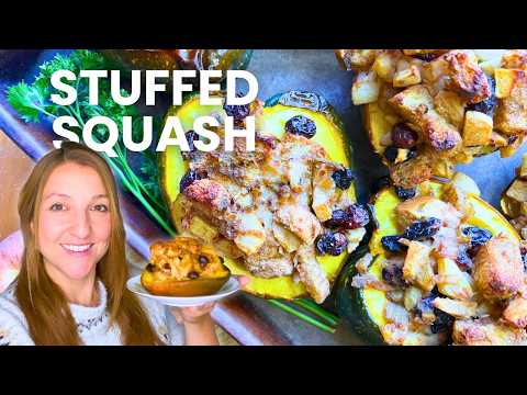 Baked Apple Stuffed Acorn Squash | Sweet & Savory Fall Favorite