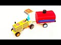 How To Make Tractor With Water Tanker At Home Diy Mini Trackor Amazing Diy Toy