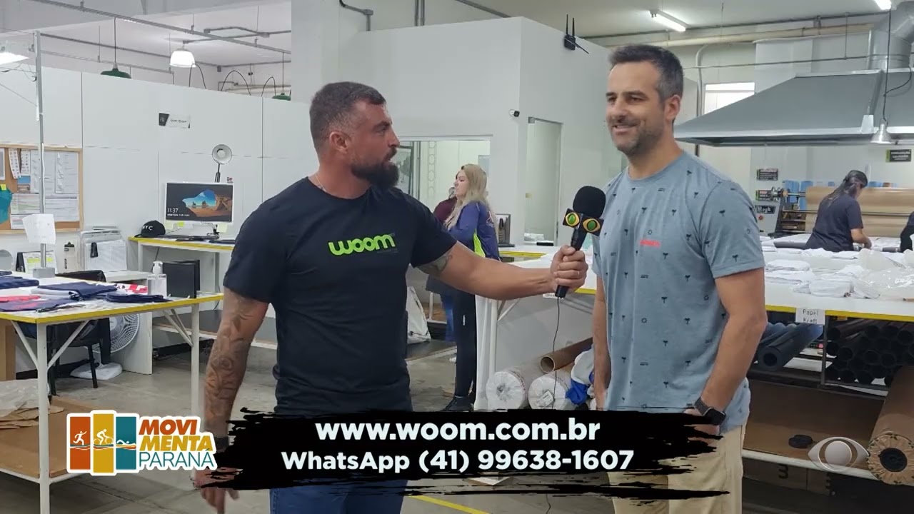 Linha de produção de roupas esportivas (Woom)