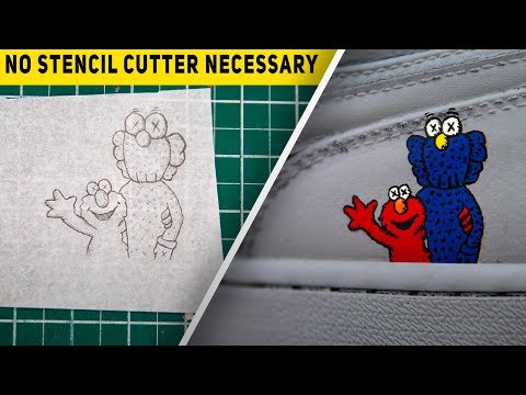 Part of a video titled How to EASILY transfer ANY image onto your shoes! - YouTube