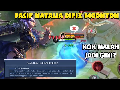 NEW UPDATE! THIS IS HOW TO PLAY NATALIA AFTER MOONTON FIX HER PASSIVE - MLBB
