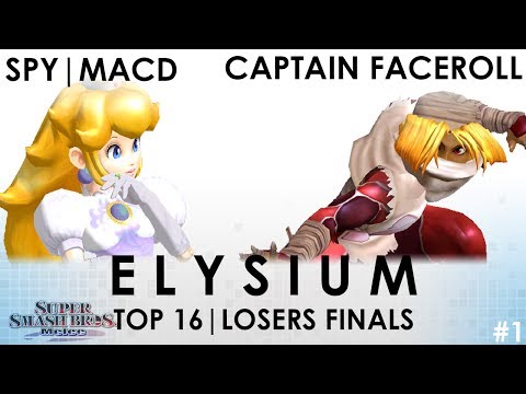 Elysium #1 - SPY | MacD (Peach) VS Captain Faceroll (Sheik) - Losers Finals