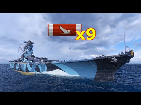 Musashi : 9 Kills - World of WarShips.