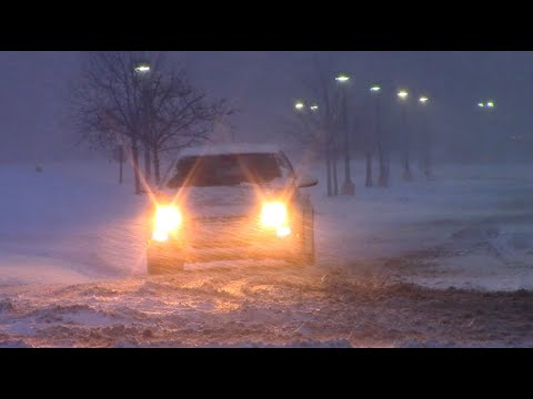 Greenville, MI Snowstorm, Snowy Roads 2-24-16