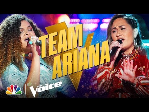 Team Ariana's Katie Rae and Raquel Trinidad Deliver Powerful Performances | The Voice Knockouts 2021