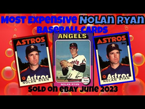 Nolan Ryan Most Expensive eBay Sales Baseball Cards - June 2023