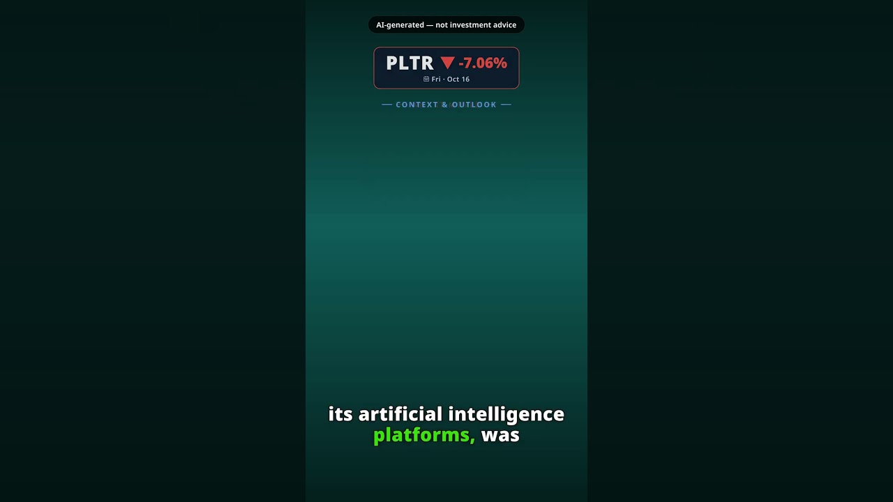 ¿Por qué pierde terreno Palantir Technologies? PLTR -7.06%