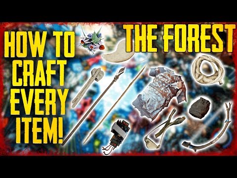 HOW TO CRAFT EVERY ITEM IN THE FOREST! PS4 & PC
