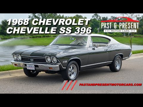 1968 Chevelle SS 396 Green White 4 Spd White Vinyl Top 186762