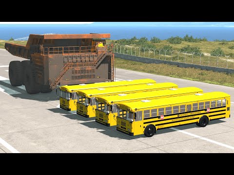 GIANT BELAZ vs CARS #2 – BeamNG.Drive