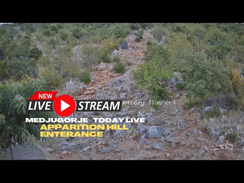 Medjugorje LIVE Stream  24/7 CAM - Apparition hill Main entrance