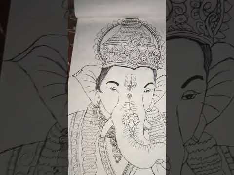 Drawing of Ganapati Bappa #Shorts#Drawing#Tanvesh yadav arts05