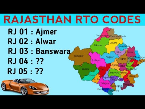 Rajasthan RTO Codes for Vehicles Registration || Vehicles Registration number in Rajasthan