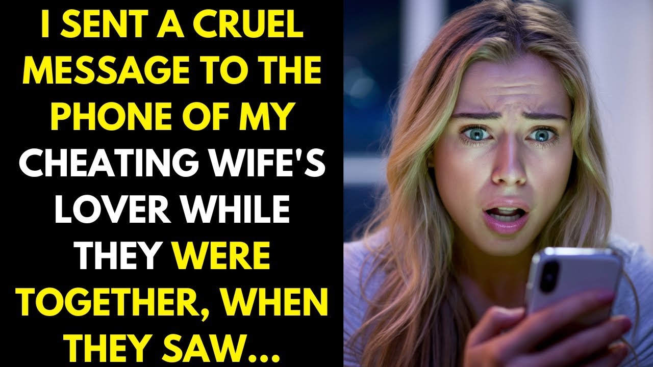 I sent a cruel message to the phone of my cheating wife's lover while they were having dinner...