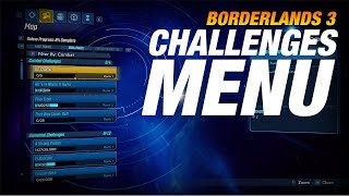 How to find Challenges Menu in Borderlands 3