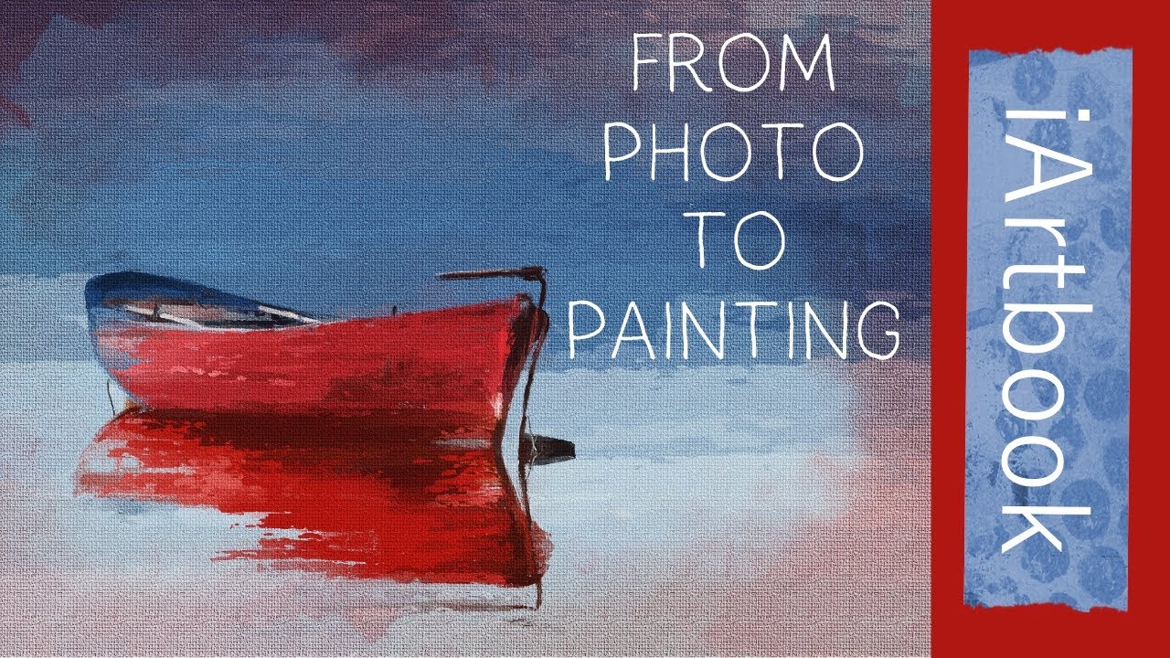 From Photo to Painting - Digital Artistry Unleashed: Painting a Vivid Red Boat in iArtBook