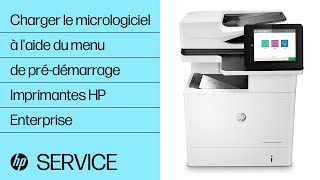 Charger le micrologiciel à l'aide du menu de pré-démarrage lors de la récupération d'une imprimante | Imprimante HP LaserJet Enterprise