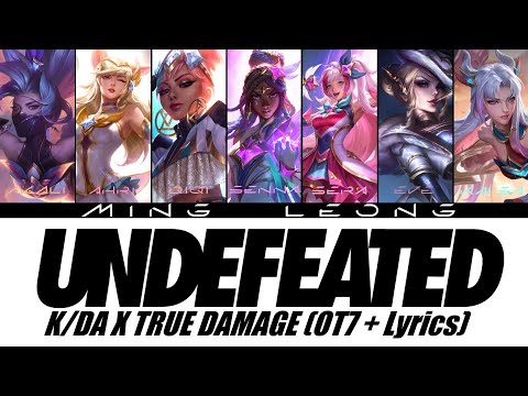 K/DA X TRUE DAMAGE - UNDEFEATED ft. XG (OT7 + Lyrics)