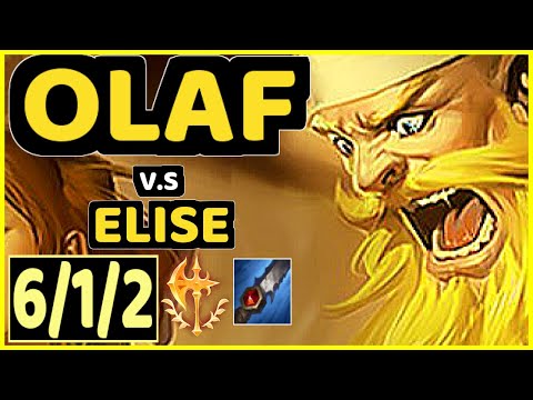 BLANK (OLAF) vs ELISE - 6/1/2 KDA JUNGLE GAMEPLAY - KR Ranked GRANDMASTER