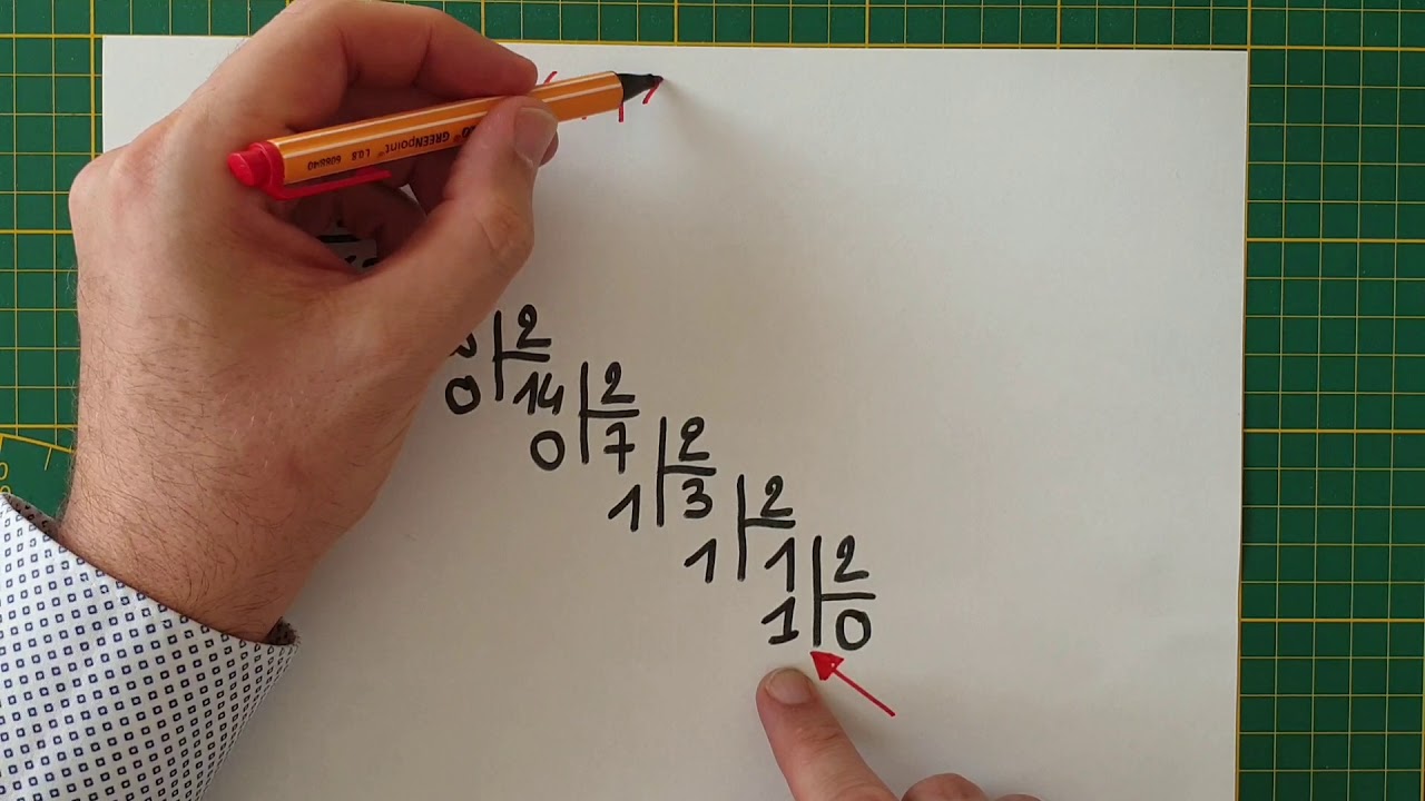 Conversion d'un nombre décimal en binaire