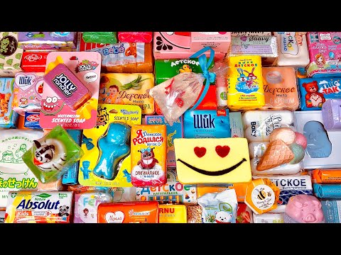 Just Kidding 🙂 ASMR Soap Haul: Opening Unpacking Unboxing Unwrapping International Baby / Kid Soaps
