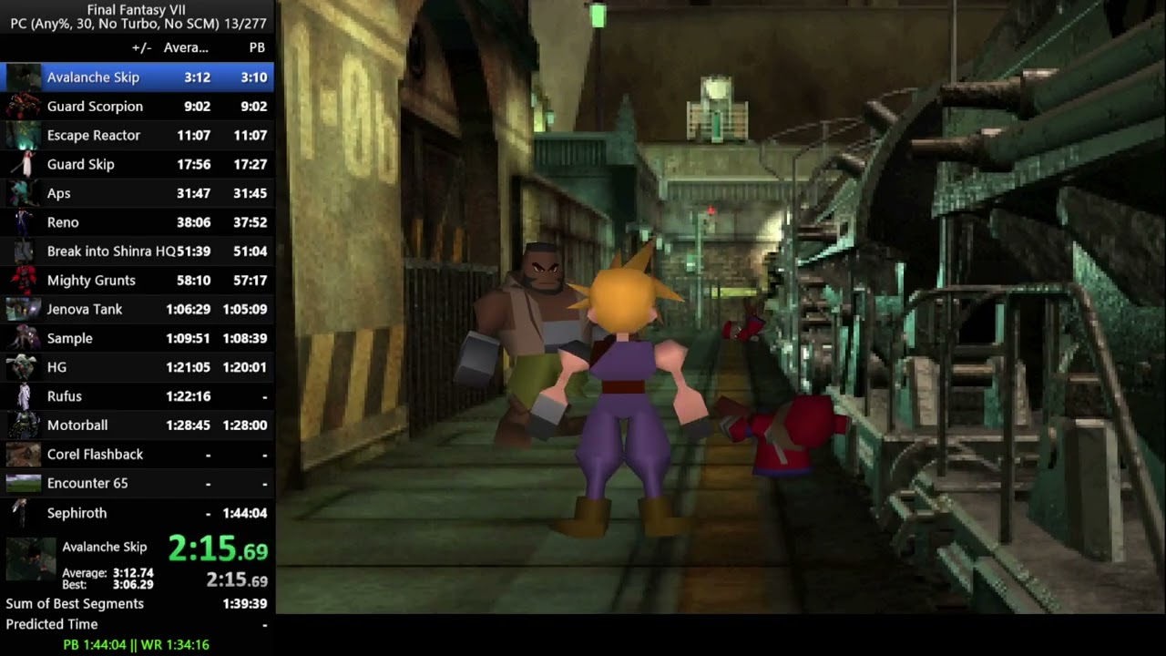 Feb 15th Stream: Final Fantasy VII PC ANY%