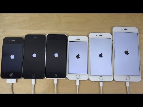 iOS 8.1.2: Apple iPhone 6 Plus vs. 6 vs. 5S vs. 5C vs. 5 vs. 4S - Which Is Faster? (4K)