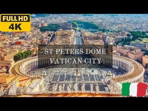 St. Peter's Dome & basilica, Vatican 2023 (4K walking tour)