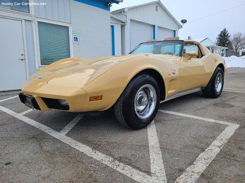 1977 Tan Corvette L82 For Sale Video
