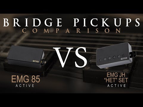 EMG 85 vs EMG JH HET SET - Active Bridge Pickup Guitar Tone Comparison / Review / Demo