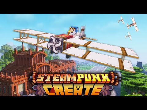 Ultimate Steampunk Minecraft: Building Airport with Create Mod!