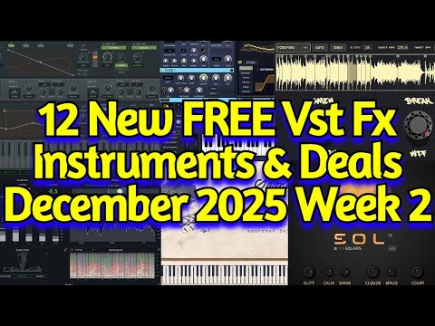 12 Best New FREE Plugins, Vst Instruments, Sample Packs & Holiday Deals - DECEMBER 2025 Week 2