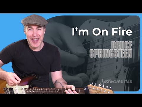 How to play Im On Fire by Bruce Springsteen on guitar