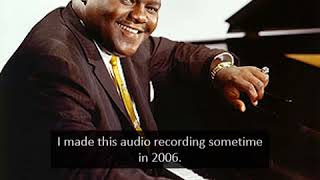 Fats Domino Tribute Video -  Walking to New Orleans