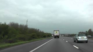 preview picture of video 'Driving On The M5 From J21 (Weston-Super-Mare) To J24 (Minehead), England 4th May 2012'