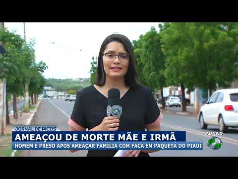 Homem é preso após ameaçar com faca a própria mãe e a irmã em Paquetá do Piauí