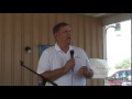 Dan Cramer gave a speech at the 106th Annual Lone Oak Picnic